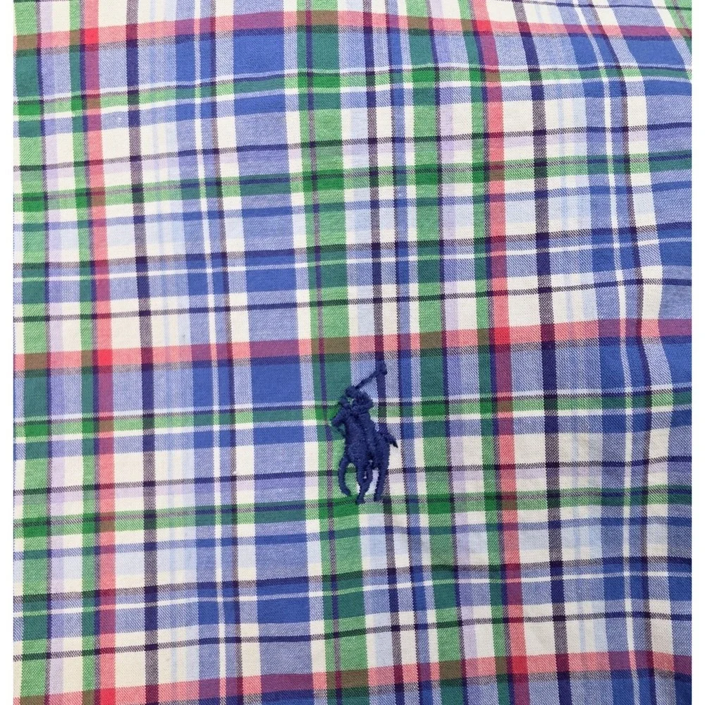 Polo Ralph Lauren Shirt Men 2XB Big Plaid LIMITED USE Button Up Long Sleeve
